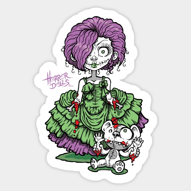 Horror Doll No.2 Sticker by artbytobias